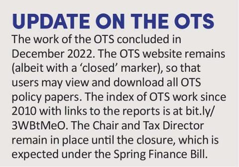 Update on the OTS